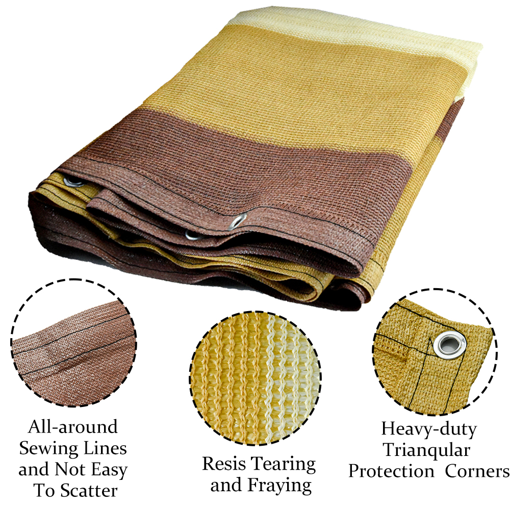 100% בתולי HDPE180GSM גוון צבע חום נטו למרפסת