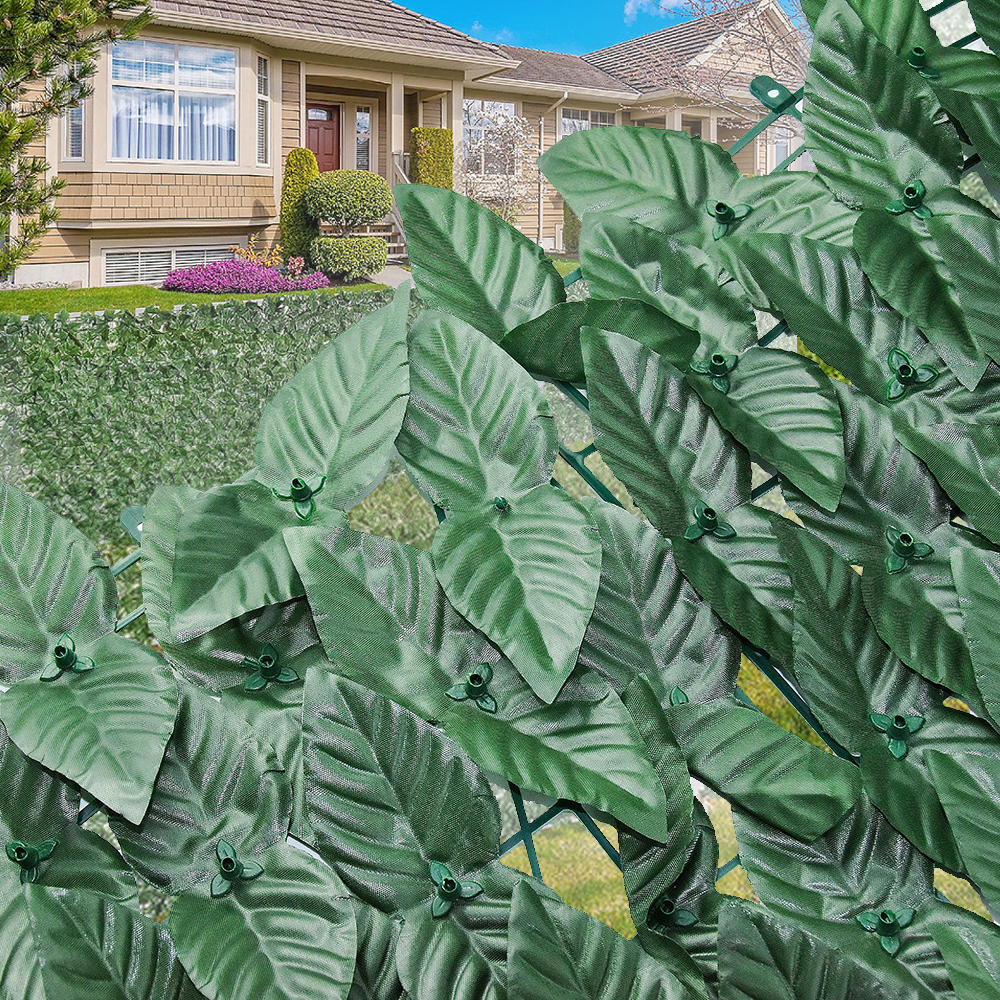 לוחות עלווה פו קיר צמח דשא ירוק מלאכותי לקישוט גן