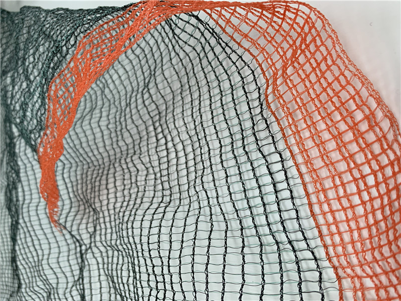 55GSM שחור וירוק צרפת זית רשת עם קצה אדום מחוזק