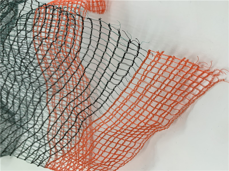 55GSM שחור וירוק צרפת זית רשת עם קצה אדום מחוזק