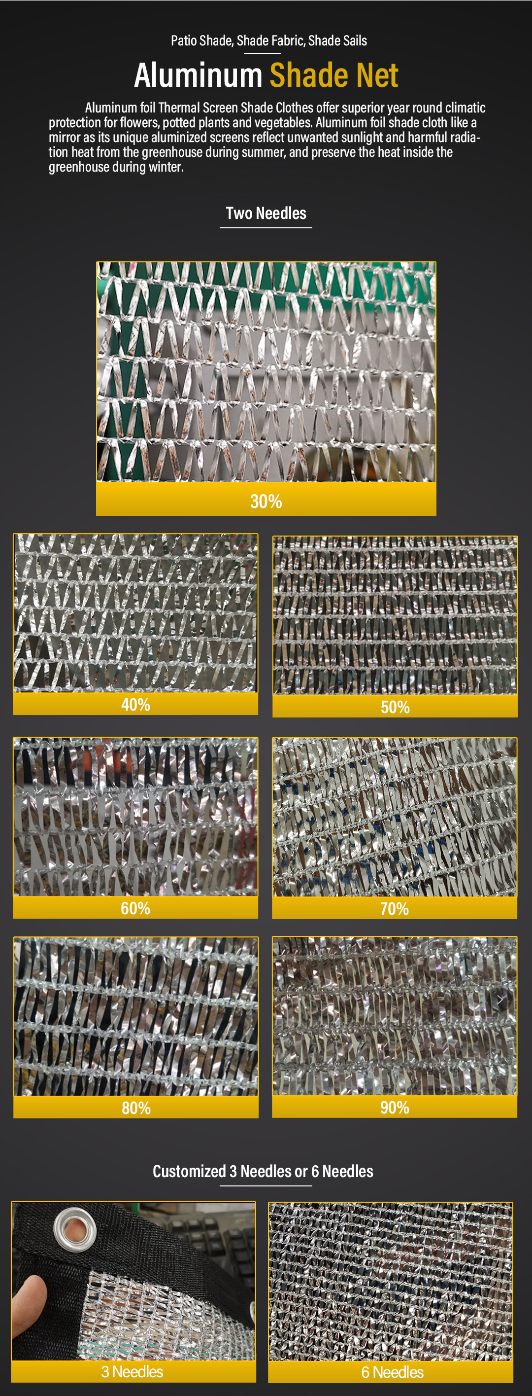 aluminum shade net2 רשת צל אלומיניום2