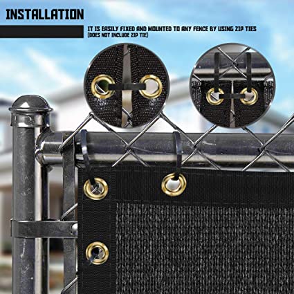 גדר שחורה מסך פרטיות שמשה קדמית של UV סתימה גדר גדר גדר