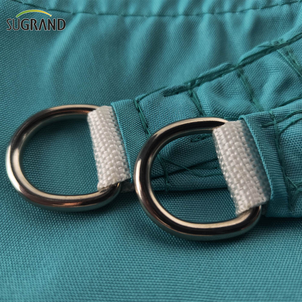 גוון ירוק משולש חיצוני מפרש מבד אטום למים מפרש