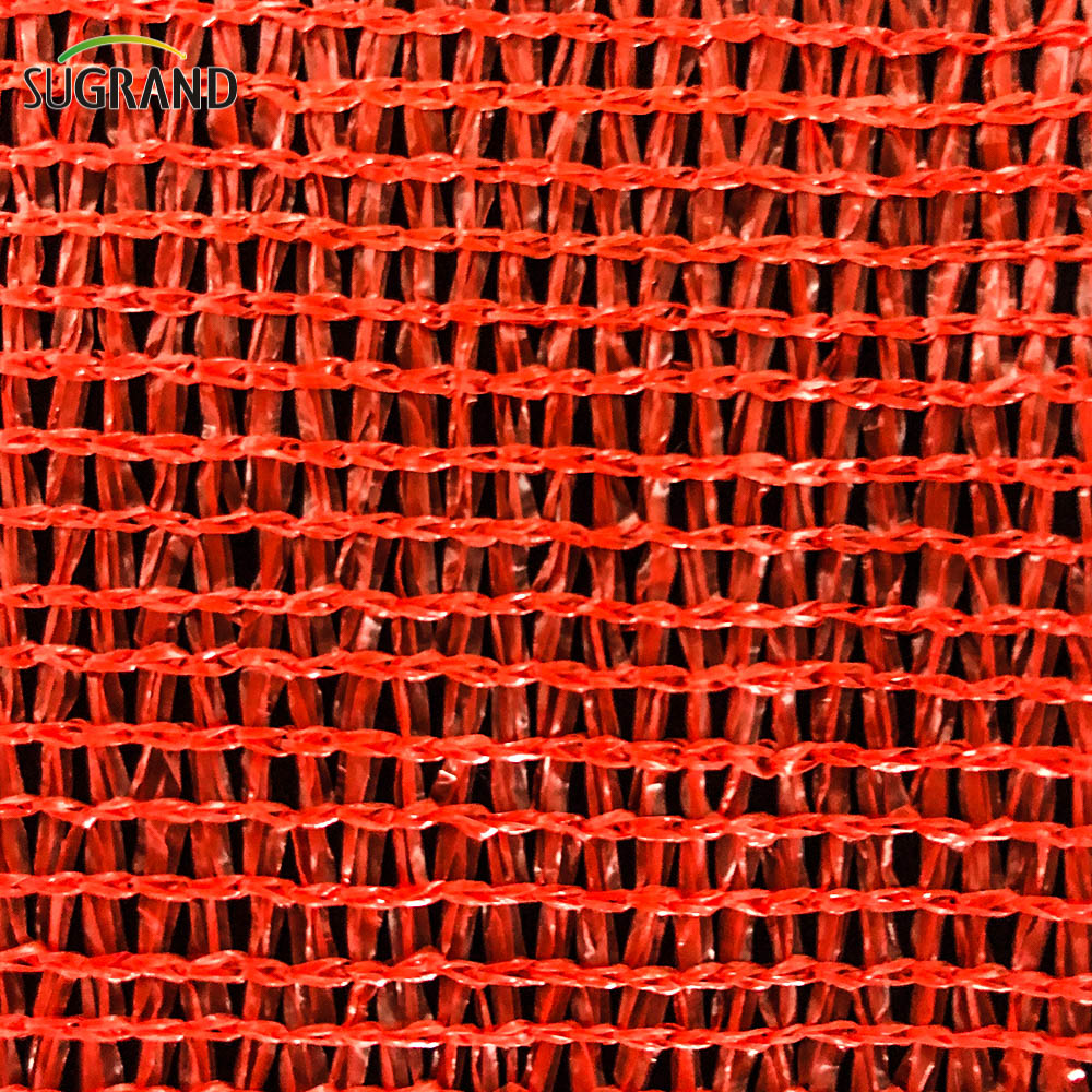 38 Gsm Tape Two Needles Shade Red Net HDPE Sun Shade Net 