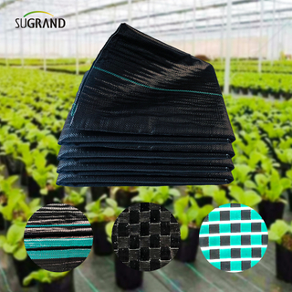 105GSM כיסוי קרקע שחור/מחצלת עשבים עם חורים לגנים