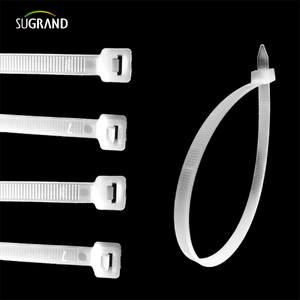 כבל ניילון בצבע לבן שחור קשרי רוכסן מפלסטיק