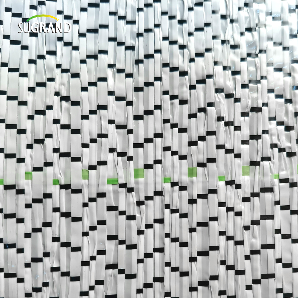 PP+UV 100G, 130G 1M/1.8M/5.2M*100 מ 'ספק כיסוי קרקע לבן שחור