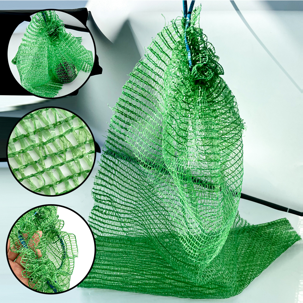 PE ירקות שקית רשת בצל שקית רשת עם שרוך