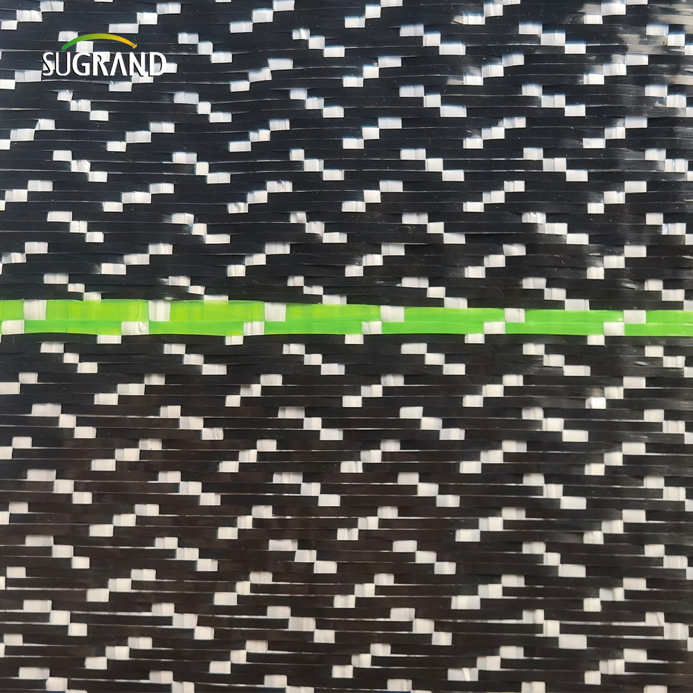 PP+UV 100G, 130G 1M/1.8M/5.2M*100 מ 'ספק כיסוי קרקע לבן שחור