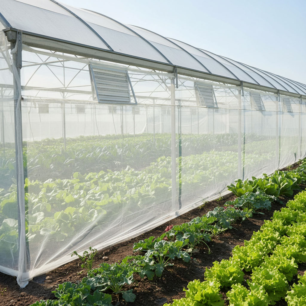 רשת חרקים HDPE 40 Mesh לירקות חממה
